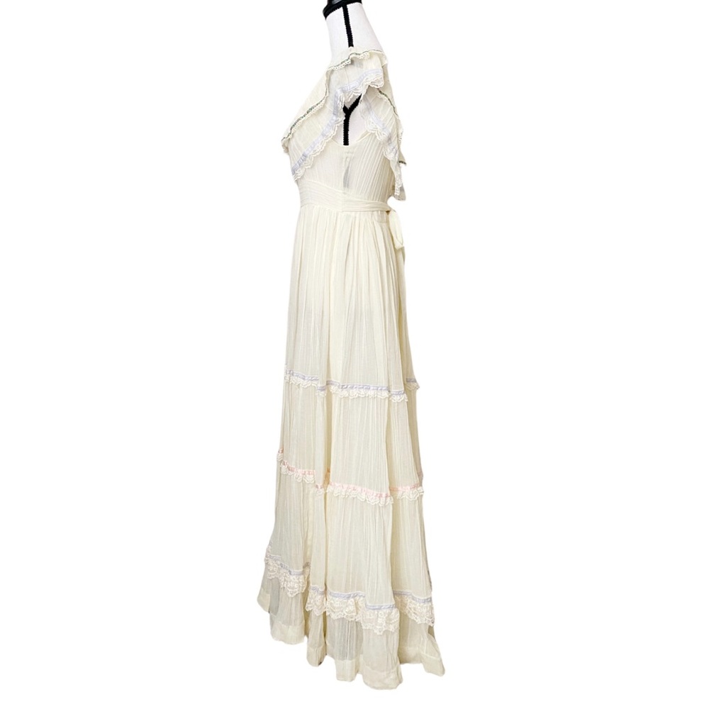 Gunne Sax Off the Shoulder Tiered Maxi Dress - Picture 3 of 13